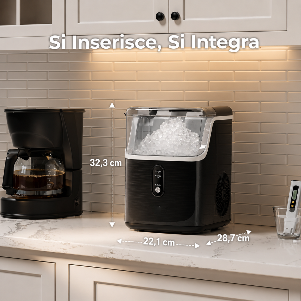 Portable Ice Machine Stainless Steel Self-Cleaning Cubes
