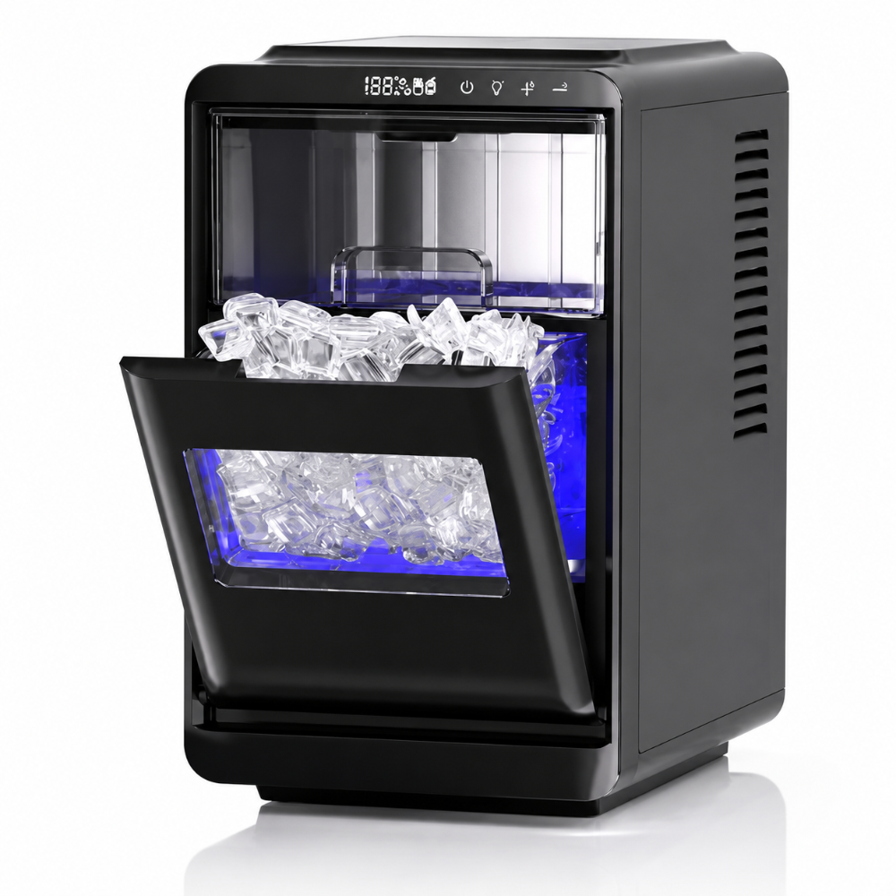Máquina de Hielo Portátil Cubitos Media Luna Rápidos