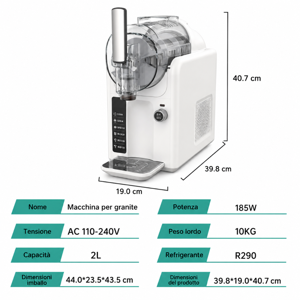 Automatic 2 In 1 Slush and Ice Cream Machine for Cold Desserts