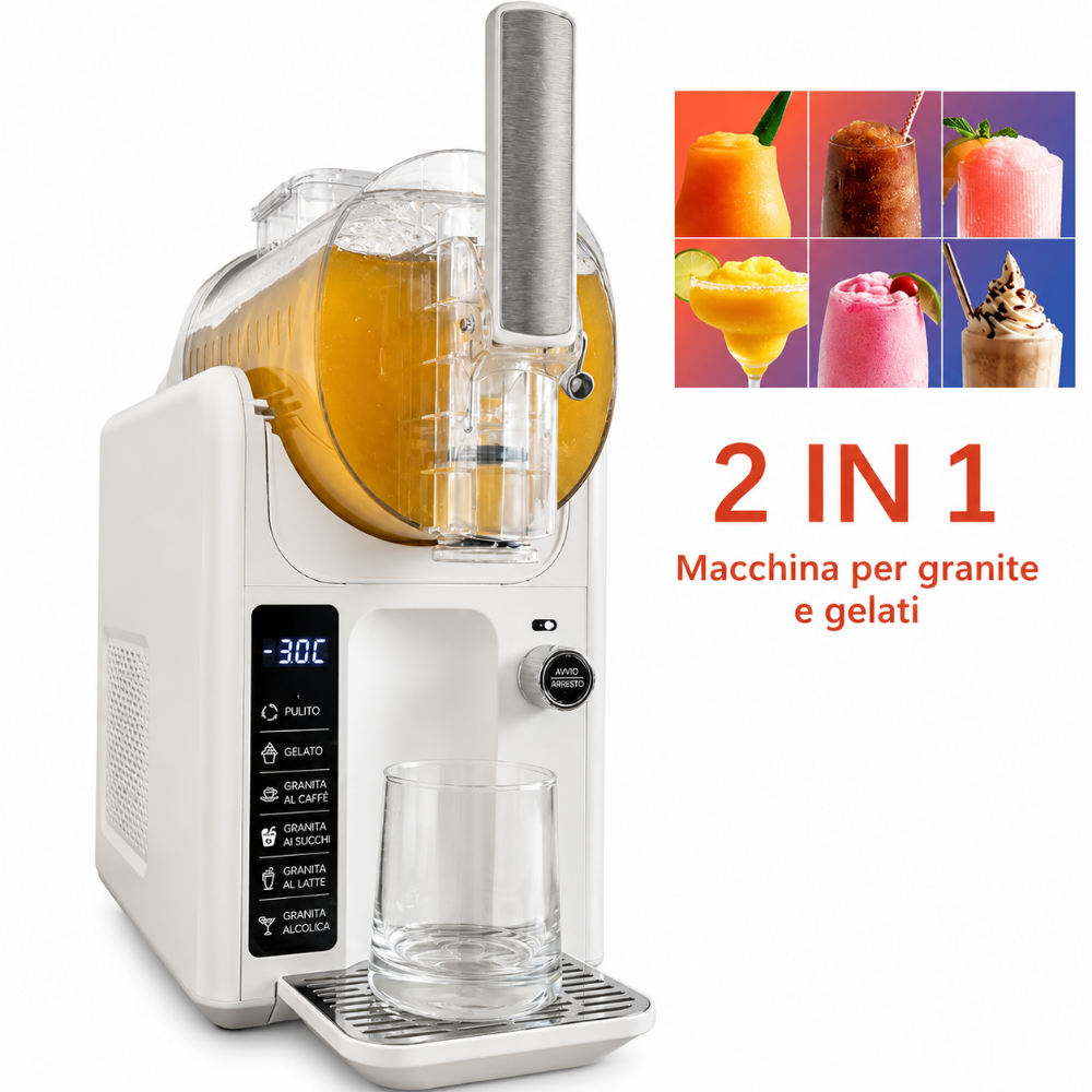 Automatic 2 In 1 Slush and Ice Cream Machine for Cold Desserts