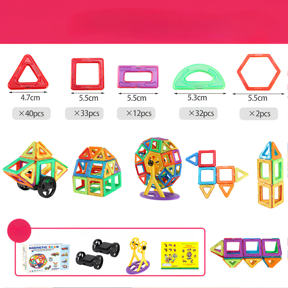 Magnetic Building Blocks Kids Construction Toy Magnetic Block Set