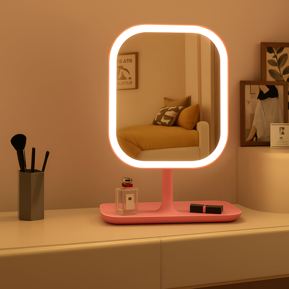 Specchio Makeup LED Touch Dimmabile Da Tavolo