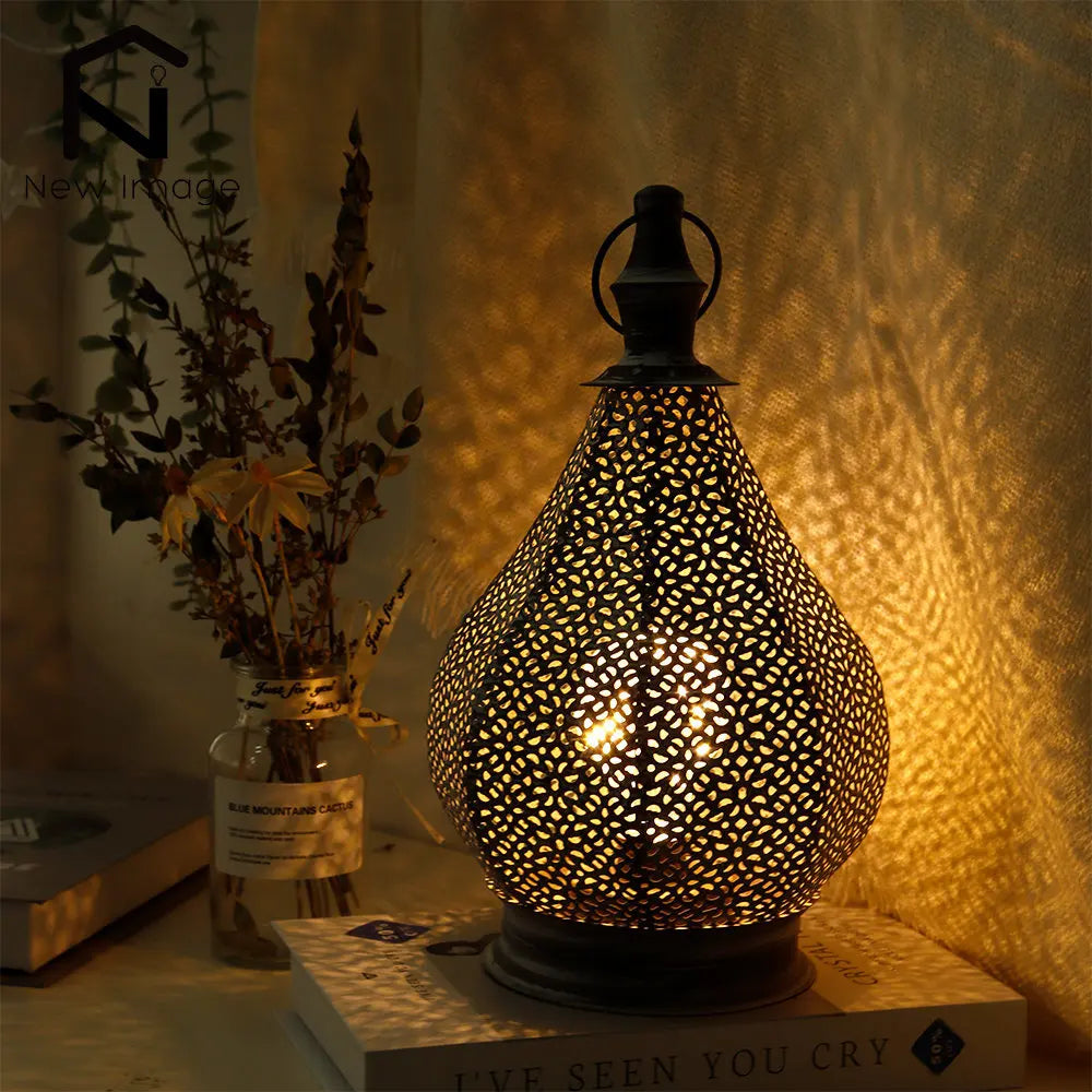 BohoGlow – Candeeiro de Mesa Oriental em Estilo Antigo