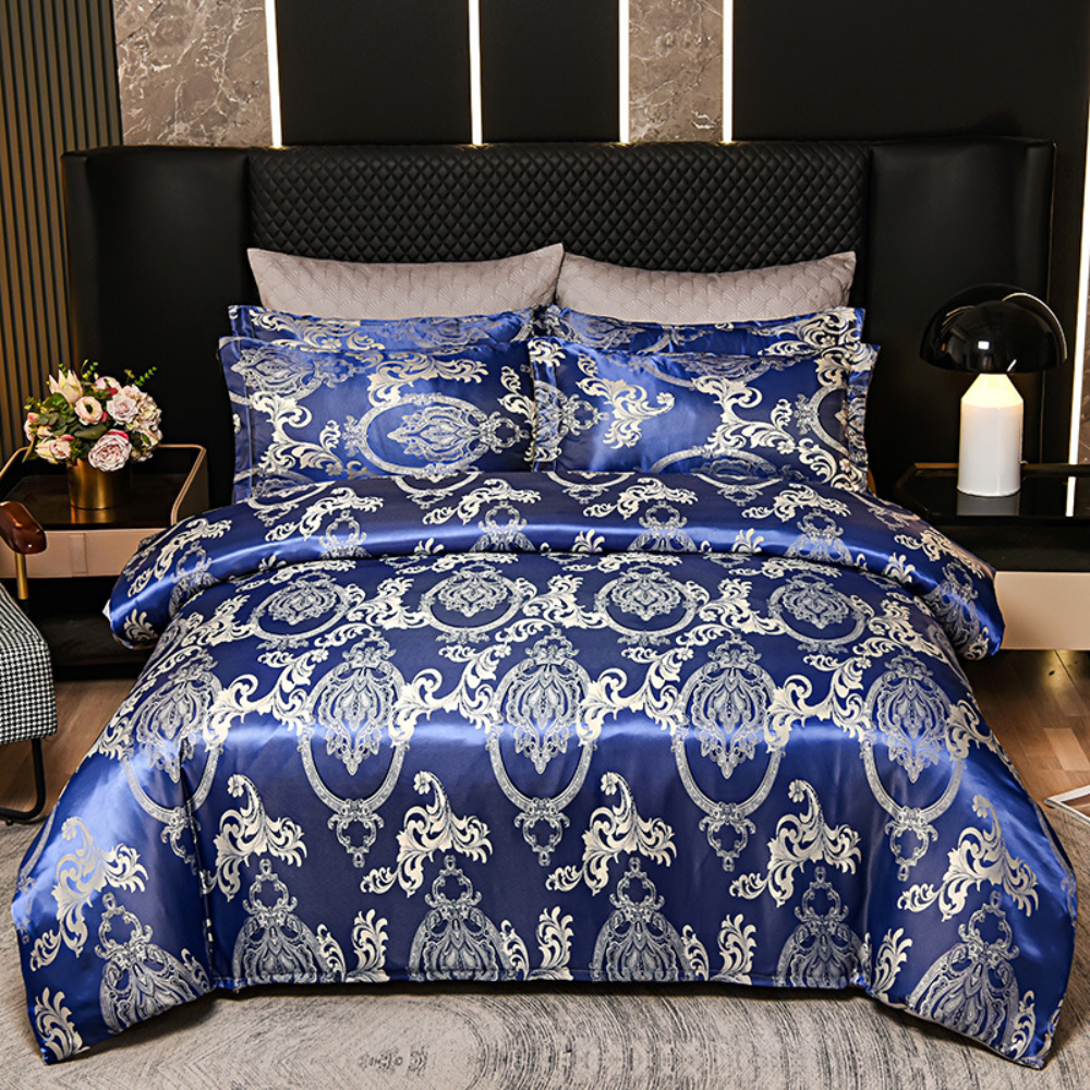 Dekbedovertrek Luxe Satijn Katoen Bloemen Design Beddengoed