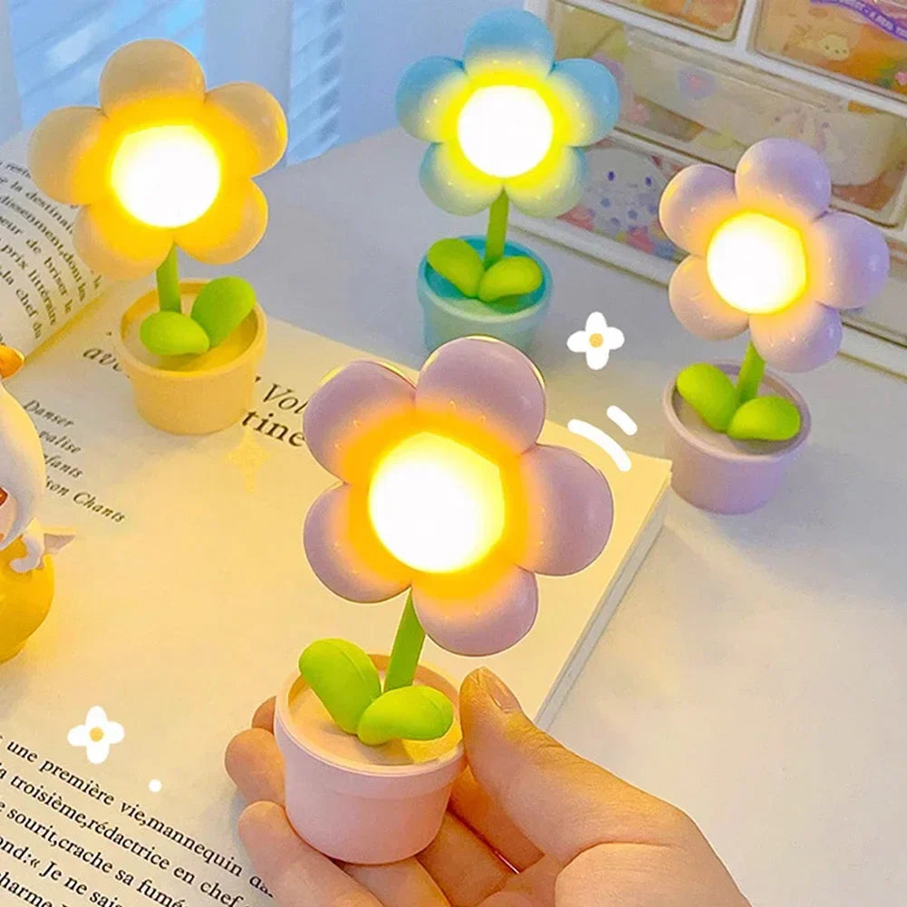BloomLite - Candeeiro de Mesa com Flor Divertida