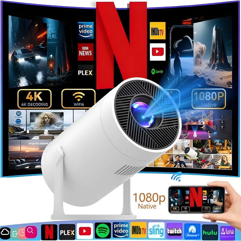 Mini Beamer WK Projector Full HD Wifi Bluetooth Draadloos