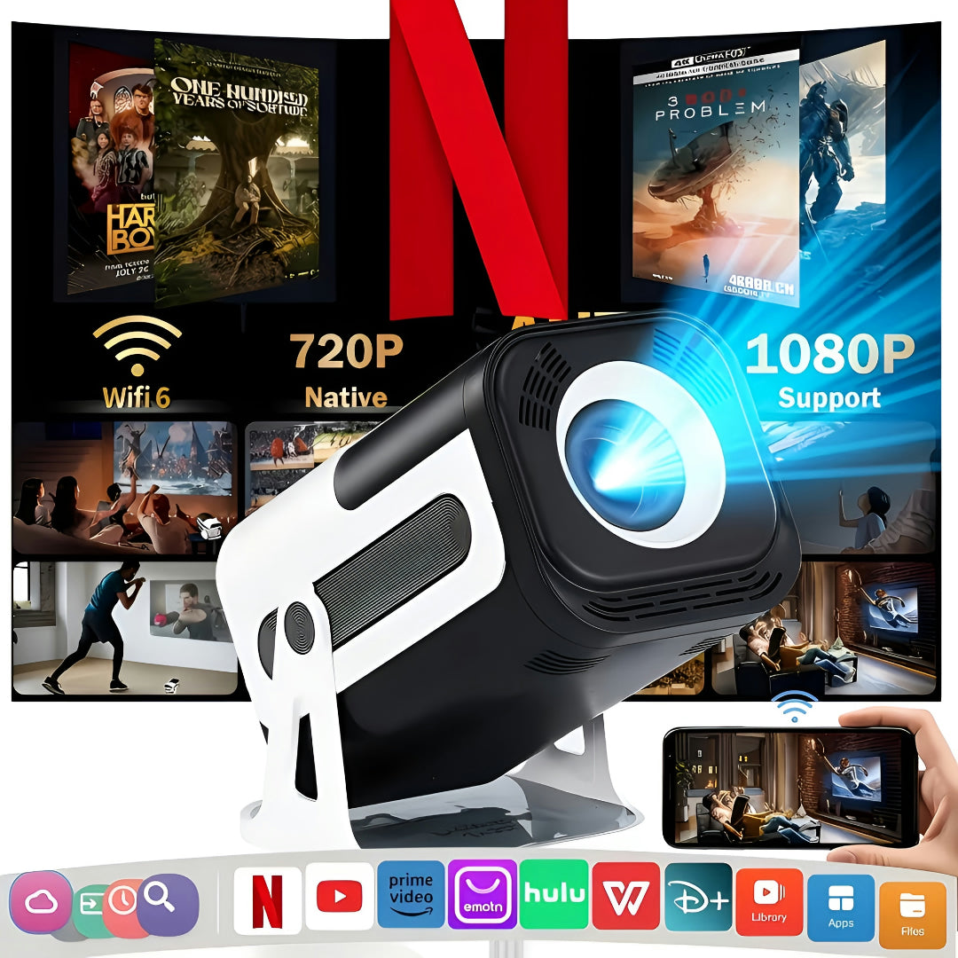 Mini proiettore WK HD Wifi Bluetooth portatile compatto