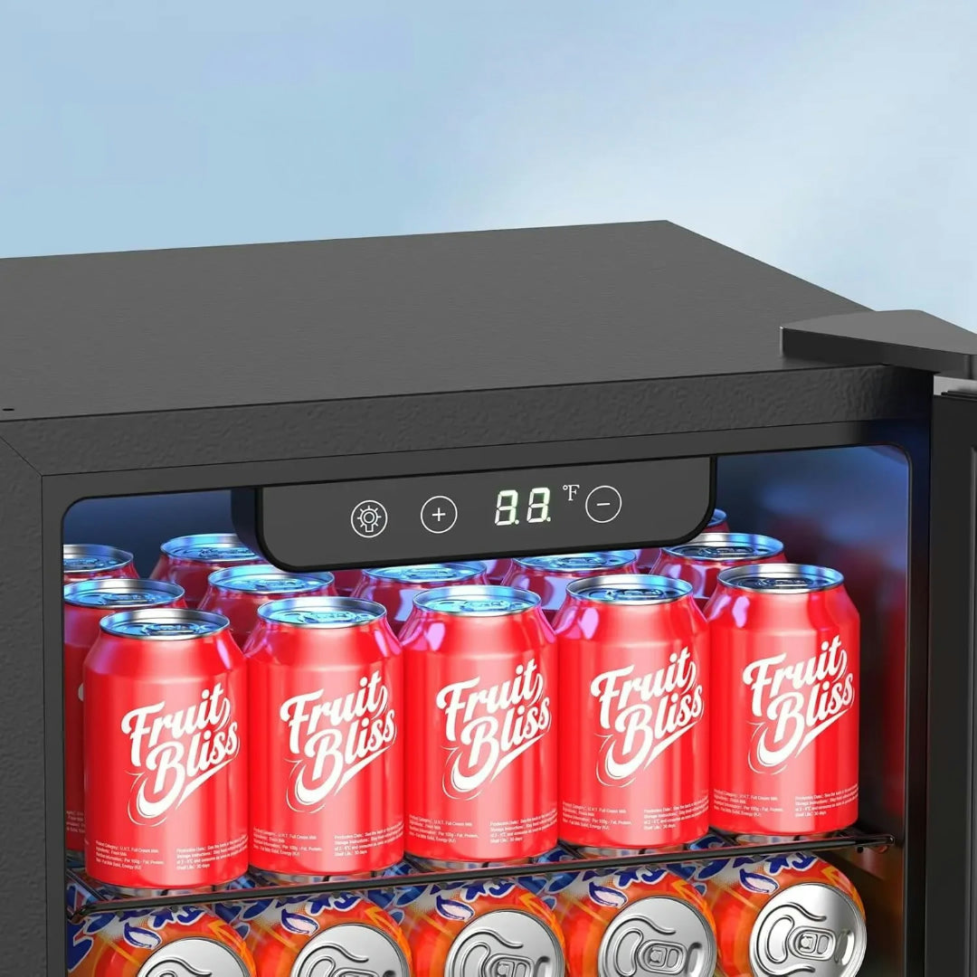 Mini frigorifero per bevande con porta in vetro per bar e casa