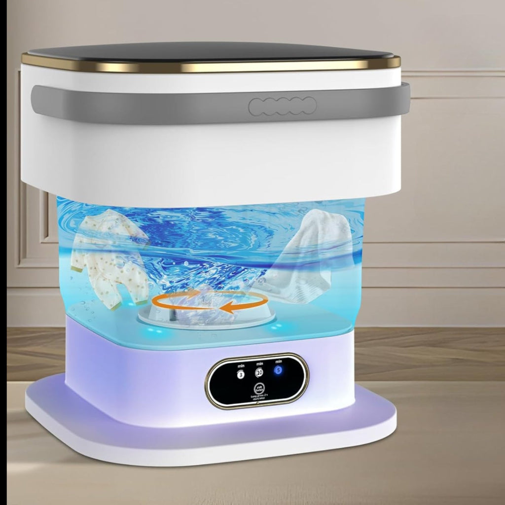 Mini Portable Foldable Compact Washing Machine for Travel and Camping