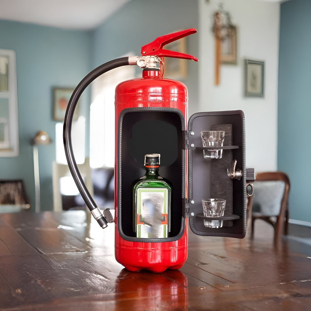 Mini Bar Cabinet Industrial Fire Extinguisher Design