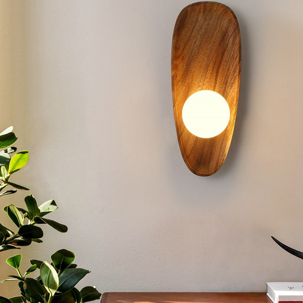 Lámpara de pared minimalista de madera maciza