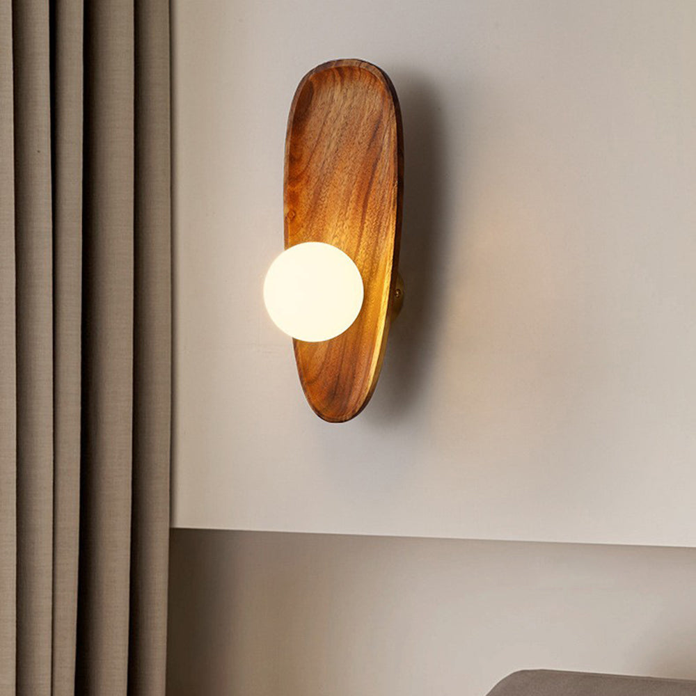Lámpara de pared minimalista de madera maciza