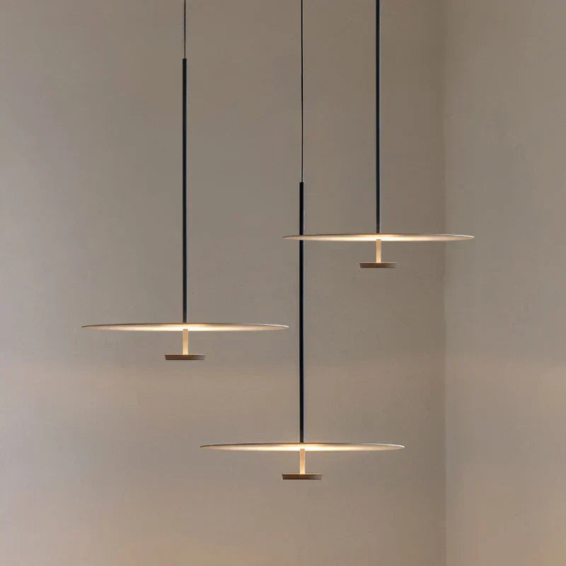 LuxeRing - Lámpara colgante LED minimalista para comedor y oficina
