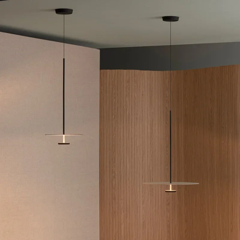LuxeRing - Lámpara colgante LED minimalista para comedor y oficina