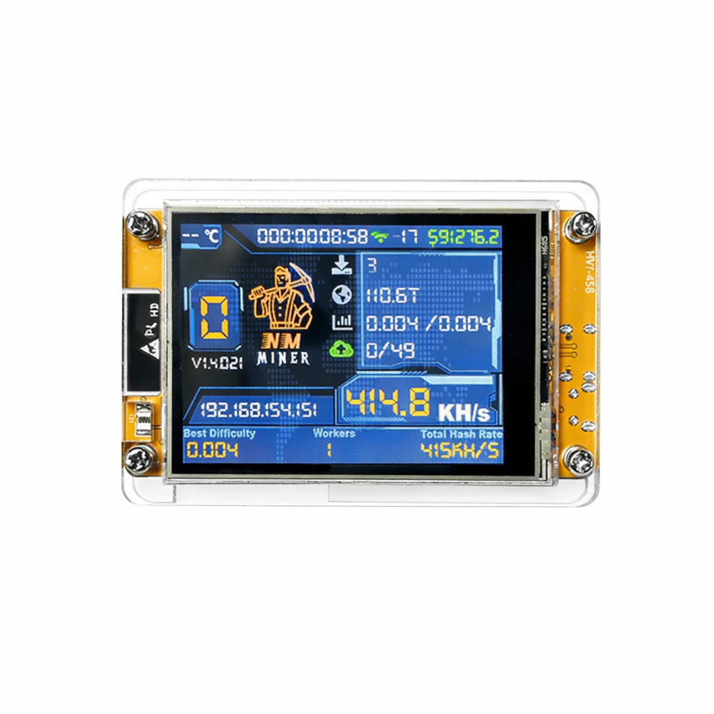 Monitor per Mining Crypto Display Desktop Schermo in Tempo Reale