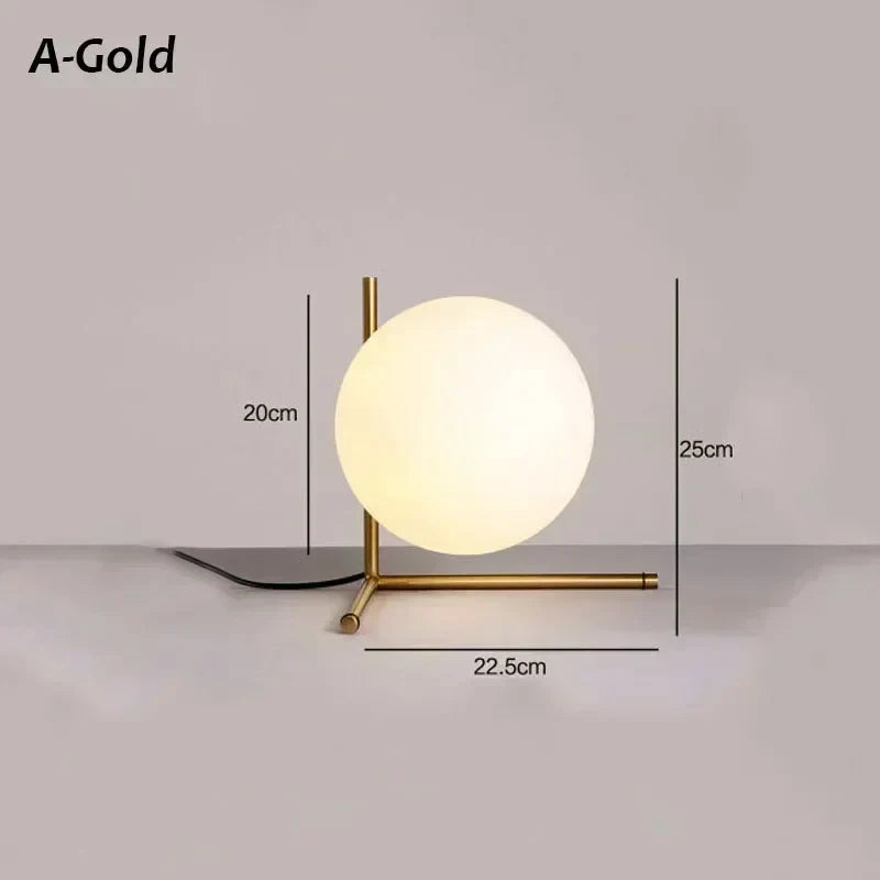 CityGlow - Candeeiro de mesa em vidro moderno e minimalista