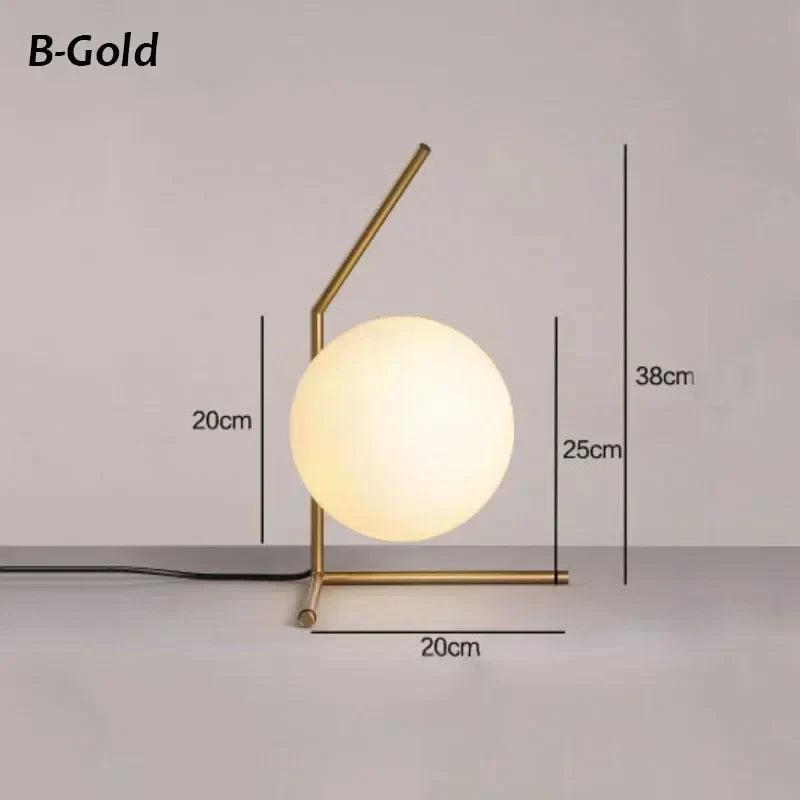 CityGlow - Candeeiro de mesa em vidro moderno e minimalista