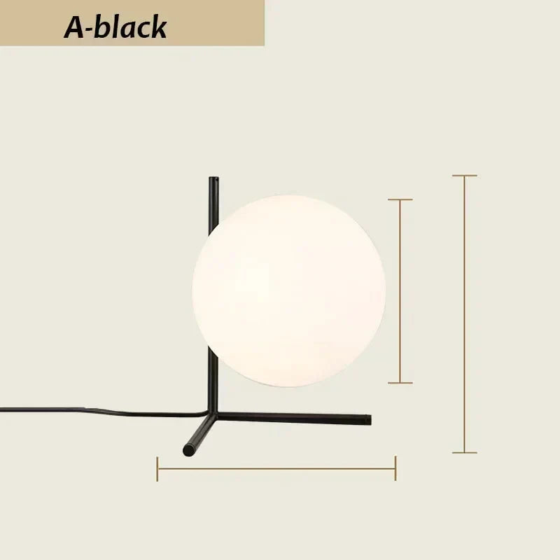 CityGlow - Candeeiro de mesa em vidro moderno e minimalista