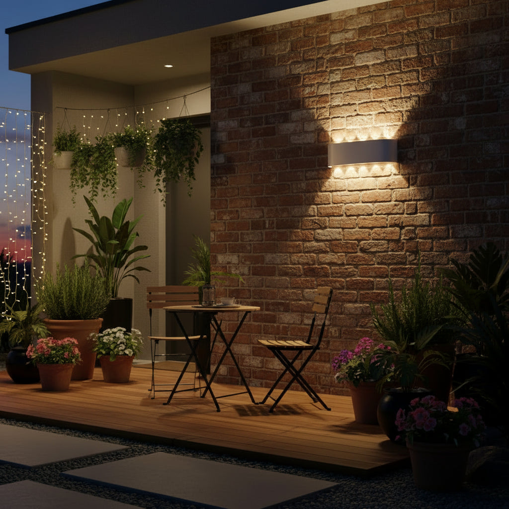 Lámpara de pared LED moderna para exterior, iluminación impermeable