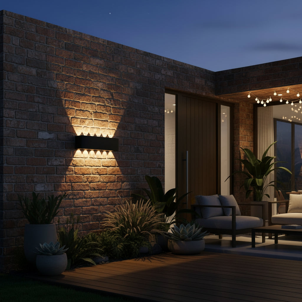 Lámpara de pared LED moderna para exterior, iluminación impermeable