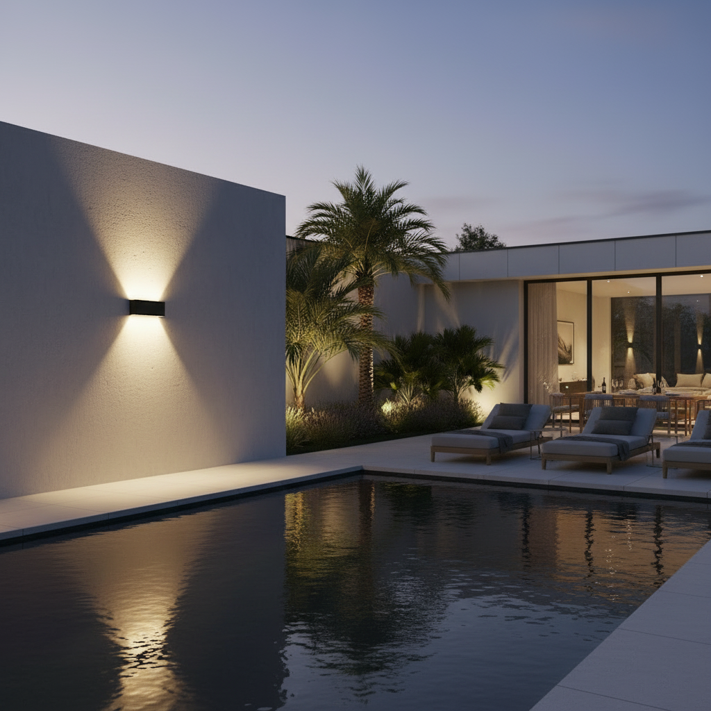 Lámpara de pared LED moderna para exterior, iluminación impermeable