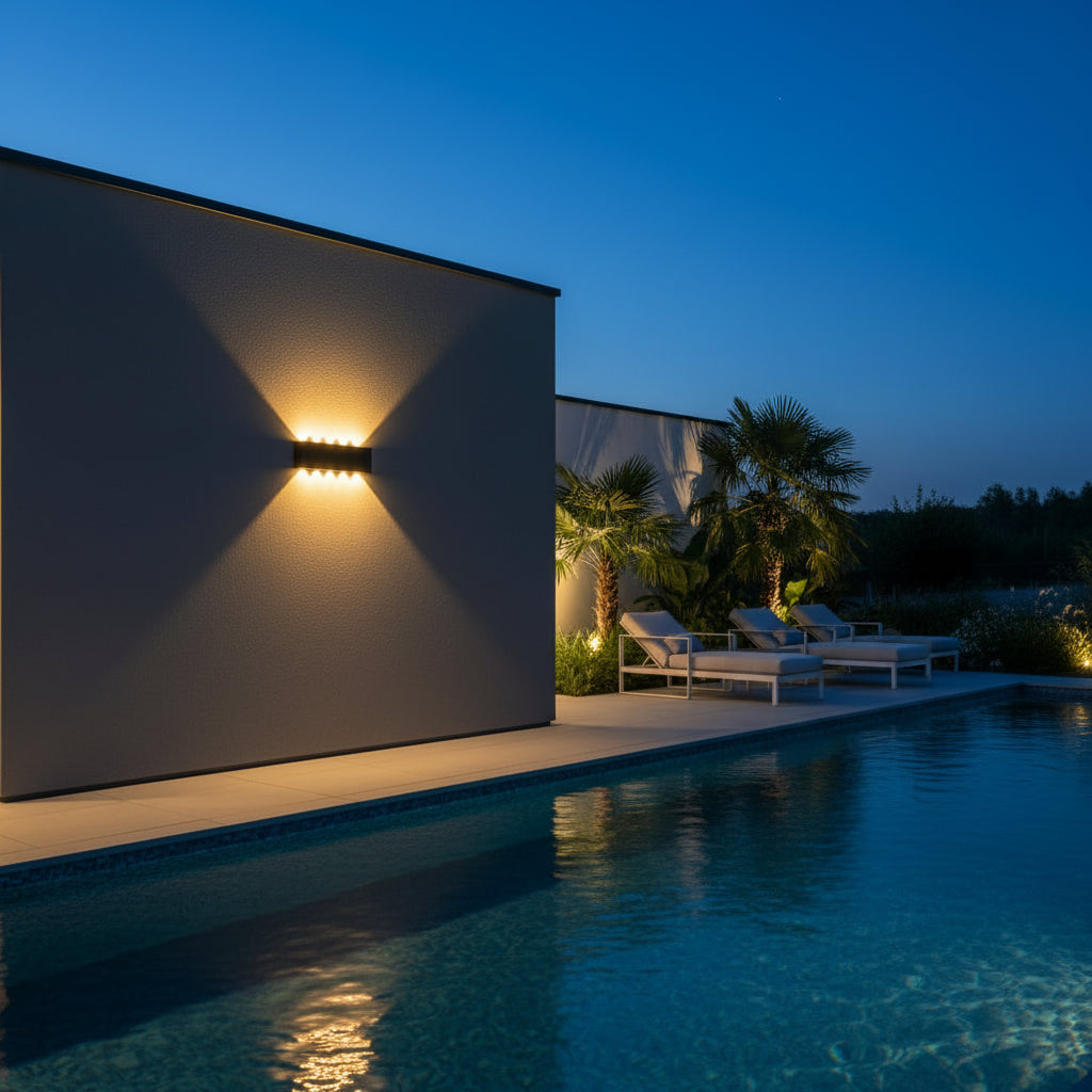 Lámpara de pared LED moderna para exterior, iluminación impermeable