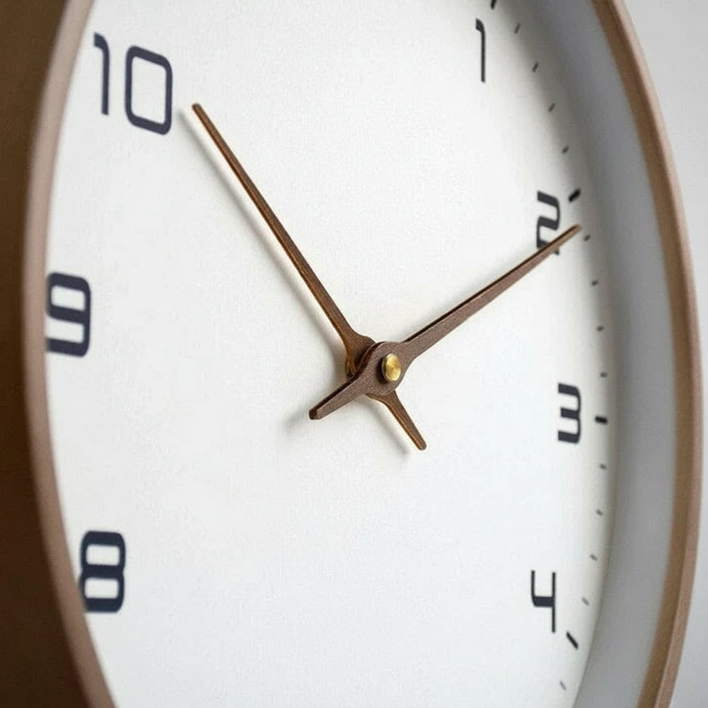 Modern Wooden Wall Clock Natural Decor 25cm 30cm 3