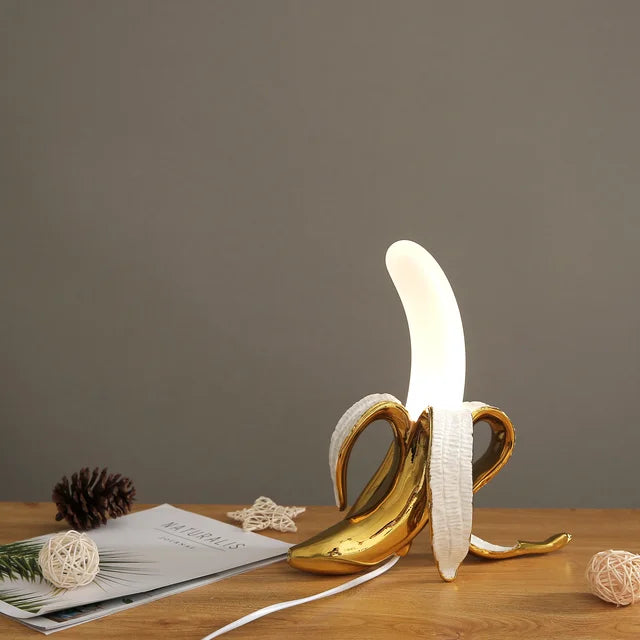 BananaGlow - Lampada Decorativa a Forma di Banana – Unica Lampada da Tavolo LED
