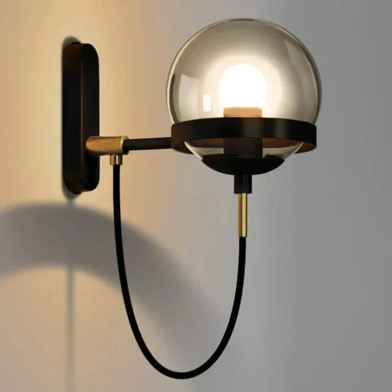 GlassGlow - Lampada da parete in vetro moderna – Lampada da parete LED per soggiorno e ingresso