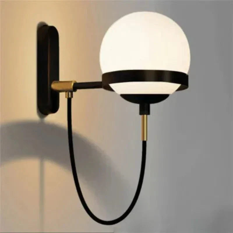 GlassGlow - Lampada da parete in vetro moderna – Lampada da parete LED per soggiorno e ingresso