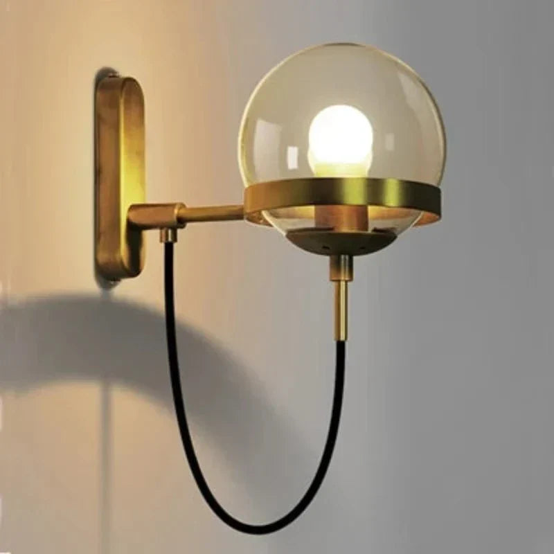 GlassGlow - Lampada da parete in vetro moderna – Lampada da parete LED per soggiorno e ingresso