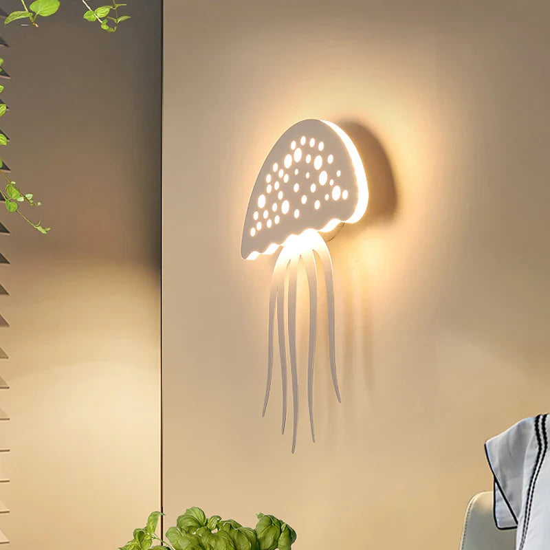OceanicShine – Lámpara de pared medusa con iluminación LED ambiental
