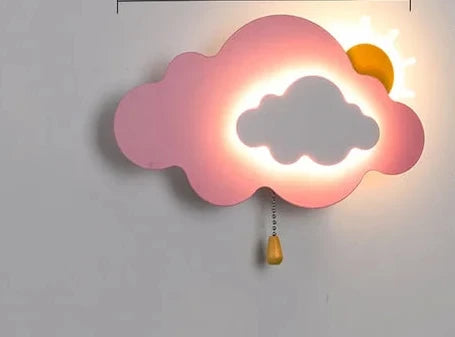 KidsCloud - LED Night Lamp with Clouds and Hot Air Balloon Design – Wall Lamp