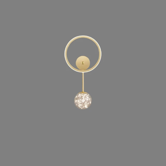 LuxeGlow – Modern LED Wall Lamp in Gold with Glass Globe