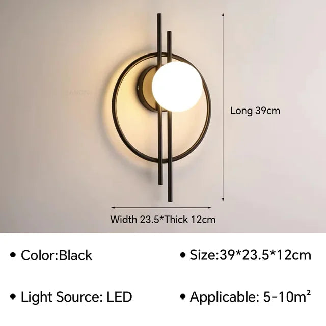 ModernLustre - LED Wall Lamp Glass Globe | Atmospheric Lighting for Every Room