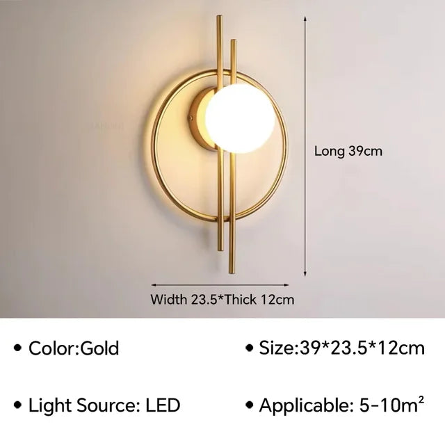 ModernLustre - LED Wall Lamp Glass Globe | Atmospheric Lighting for Every Room
