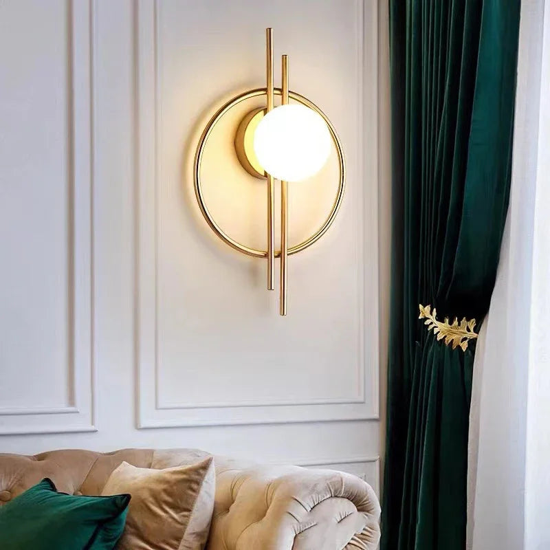 GlobeGlow - Modern LED Wall Lamp with Glass Globe Stylish Lighting