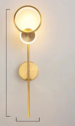 GlowCraft – Modern LED Wall Lamp in Gold for Living Room & Hallway
