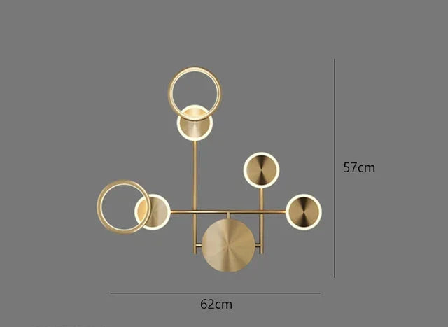 GlowCraft – Modern LED Wall Lamp in Gold for Living Room & Hallway