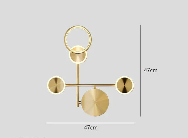 GlowCraft – Modern LED Wall Lamp in Gold for Living Room & Hallway