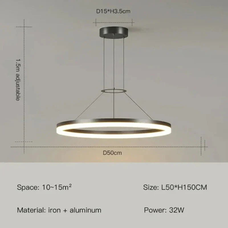 ElegantGlimmer - lampada a sospensione moderna e sottile