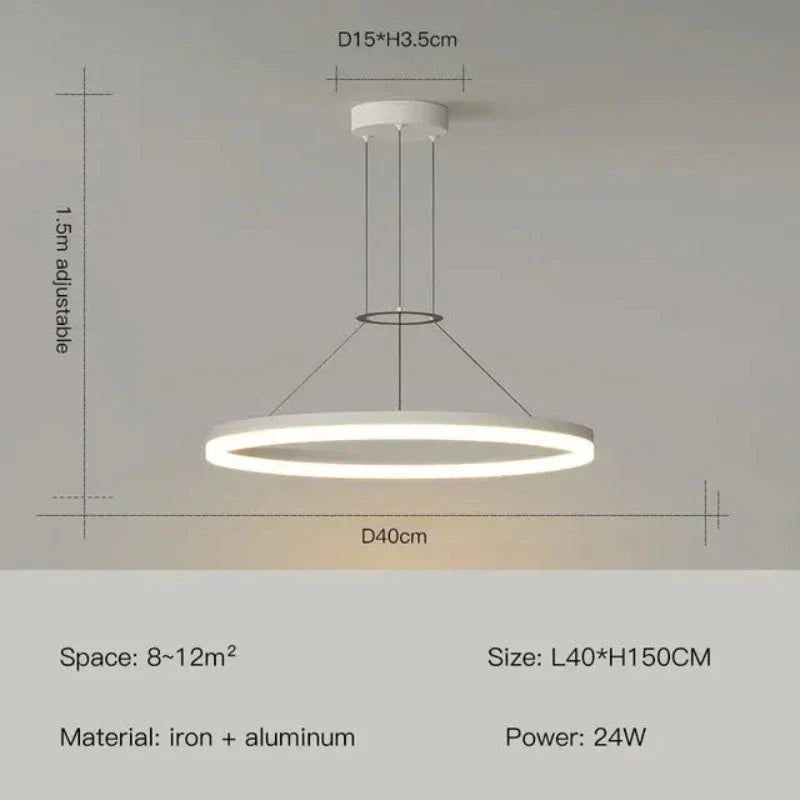 ElegantGlimmer - lampada a sospensione moderna e sottile