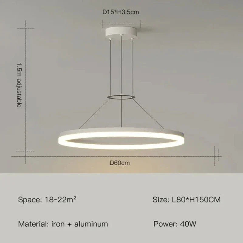 ElegantGlimmer - lampada a sospensione moderna e sottile