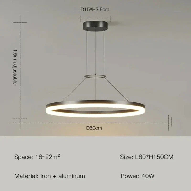 ElegantGlimmer - lampada a sospensione moderna e sottile