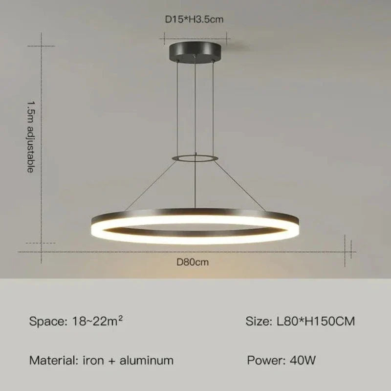 ElegantGlimmer - lampada a sospensione moderna e sottile