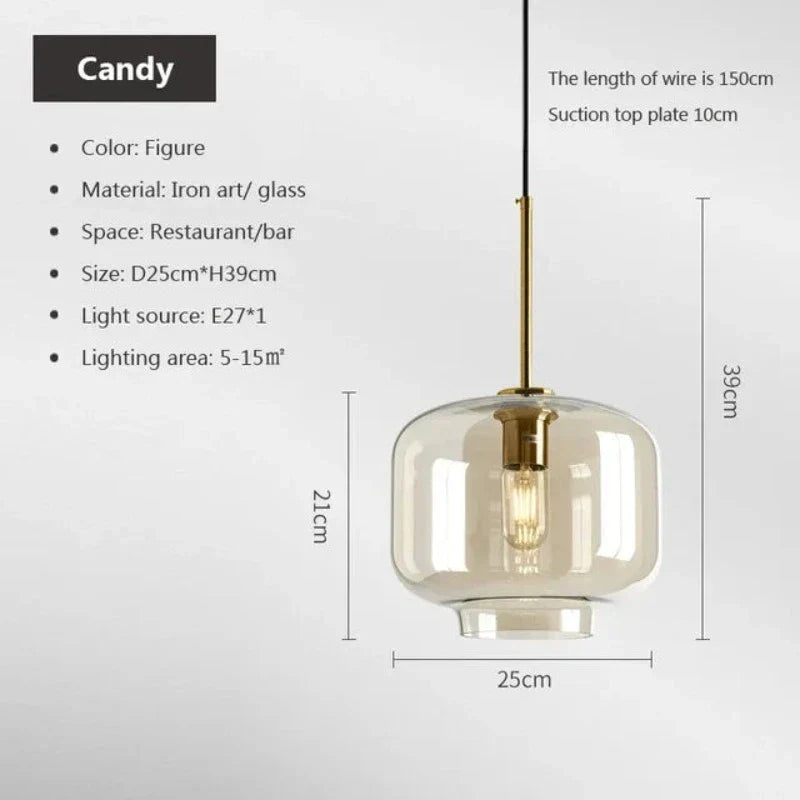 NordicGlas - Lampada a sospensione scandinava moderna