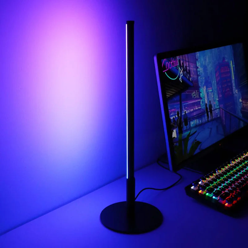 LumiGlow - Moderne LED Vloerlamp met Ronde Voet | RGB Kleurverandering & Dimbaar
