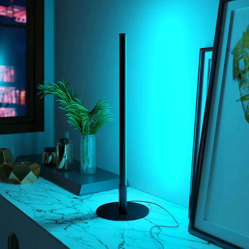 LumiGlow - Moderne LED Vloerlamp met Ronde Voet | RGB Kleurverandering & Dimbaar