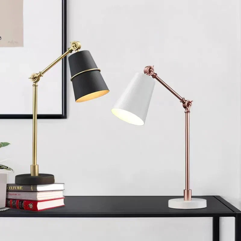 MonoGlow - Lámpara de mesa LED moderna con brazo giratorio | Diseño minimalista
