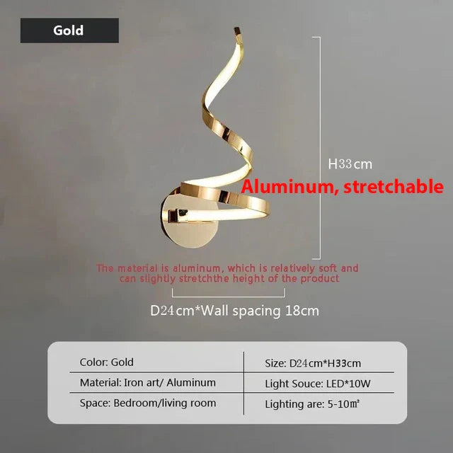 LumiSpiral - LED Wall Lamp with Modern Design